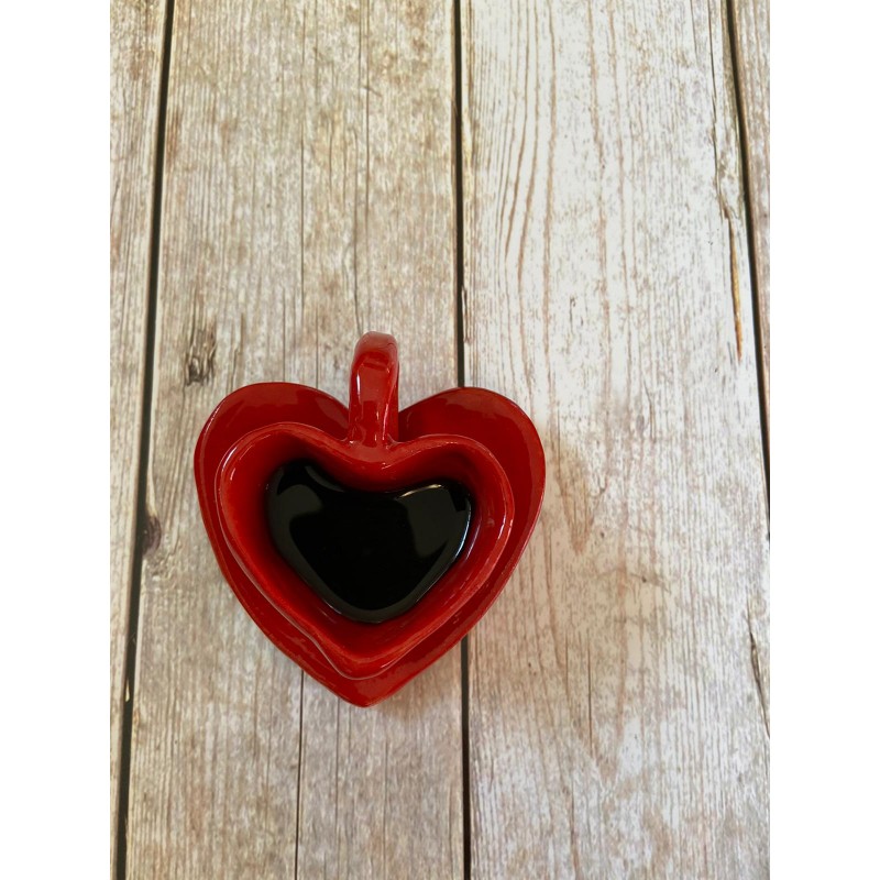 Tazza e piattino cuore