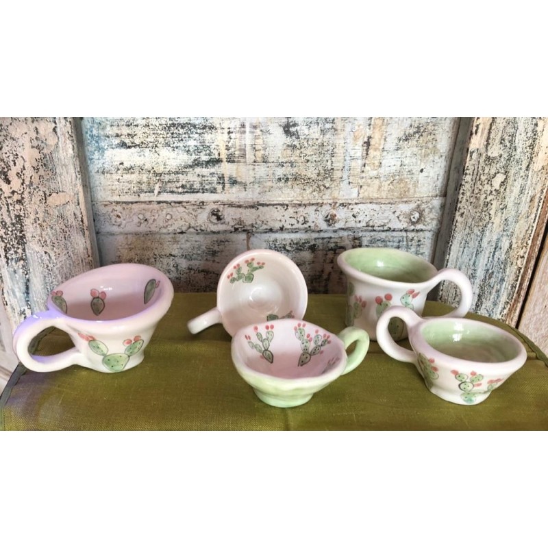Set di tazze in vetro Cactus verde Set di tazze impilabili tazze d'acqua  tazza da tè pomeridiano tazza da tè alla frutta bicchieri Set di bicchieri  tazza da bere tazze da succo 
